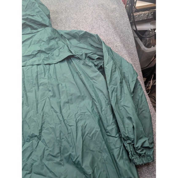 Columbia Jacket Mens 2XL Green Hooded Rain Parka Drawstring Outdoors Coat - Picture 11 of 12